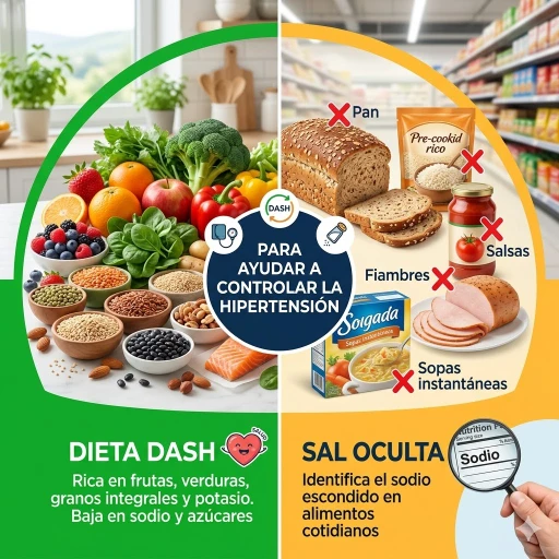 Dieta DASH y reducción de sal oculta para ayudar a controlar la hipertensión