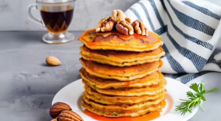 Pancakes Saludables de Zanahoria y Nueces: Receta Rápida en 16 Minutos para un Desayuno Nutritivo