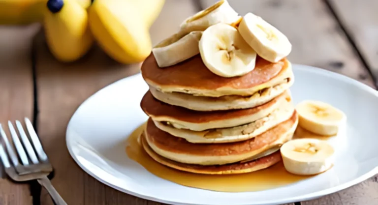 Desayuno Saludable de Pancakes de Avena y Plátanos Sin Gluten ideal celíacos